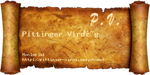 Pittinger Virág névjegykártya